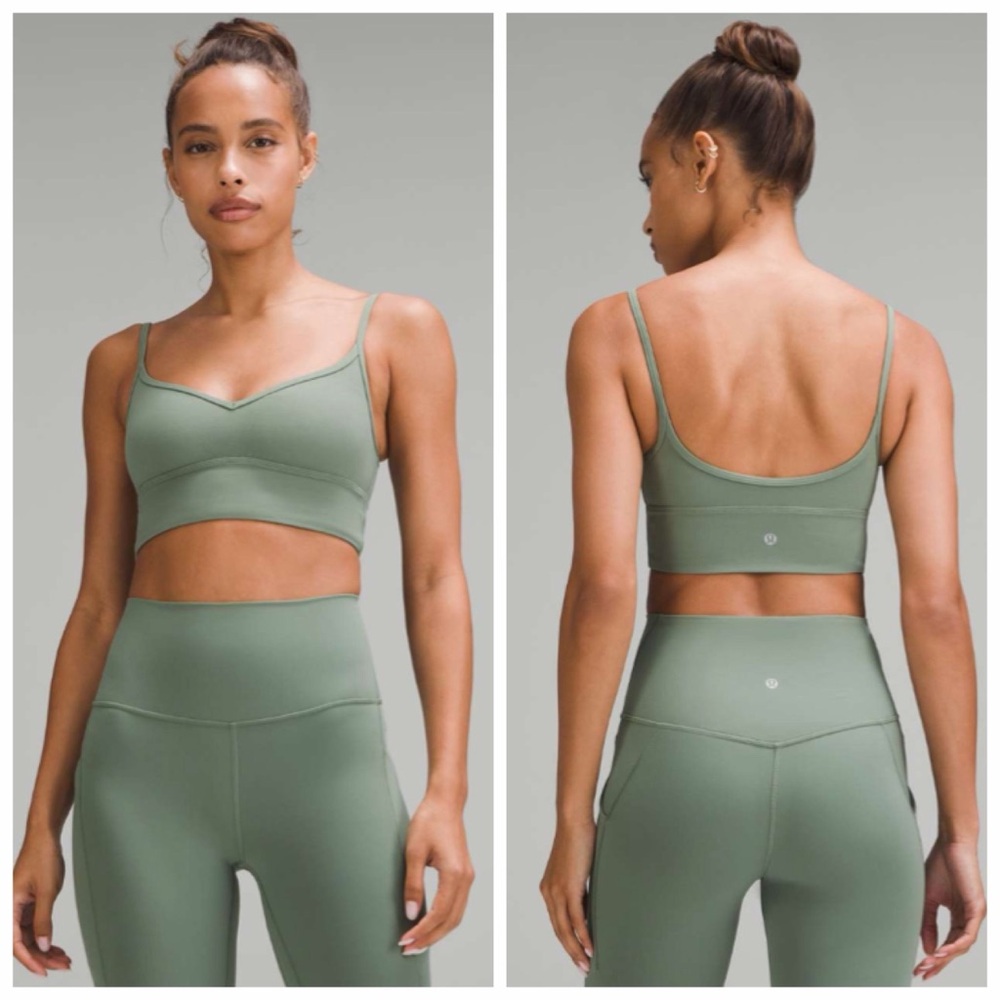 Lululemon Align Sweetheart Bra Light Support, A/B Cup Palm Court SZ 10
